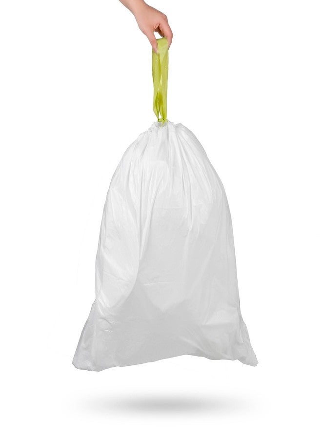 NINESTARS NSTB-6-30 Extra Strong White Trash Bag w/Drawstring Closure, 6 Gal. / 20 L., 30 count - Image 3